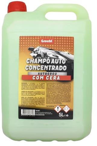 Champú Coche con Cera 5L | Lavado y Desengrasado Profesional Con Cera para Brillo y Protección | Limpieza Rápida y Profunda| + 150 Lavados