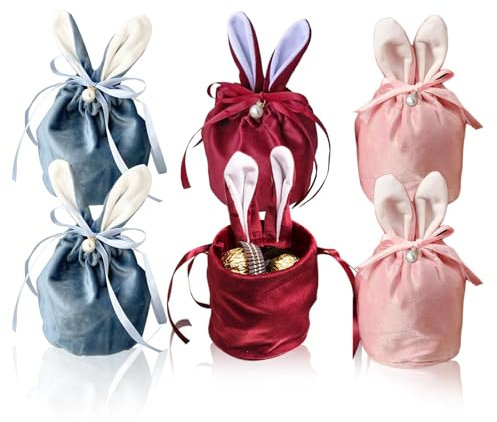 Coniglietto Pasquale - Sacchetto Regalo di Pasqua Perfetto, Addobbi Pasquali per Negozio, Regali per Pasqua Unici, Forma di Orecchie di Coniglio