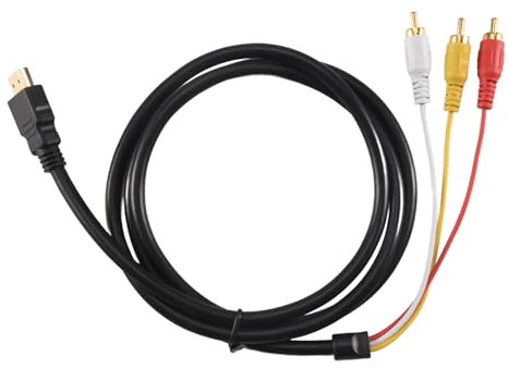 Sirxlevcy Câble vers 1080P Mâle vers 3 S-VidéO AV Câble Audio Adaptateur de Cordon pour TV HDTV DVD