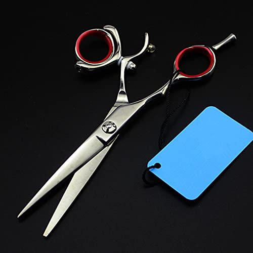 WDSOPK Haarschneiden, 5,5 Zoll Linkshänder-Friseurset440C Stahl Drehbares Haarset Schneiden Friseur Effilierschere Friseur（Cutting）