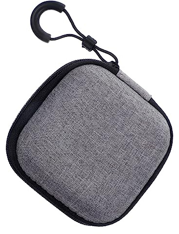 NUOBESTY Étui de Rangement Écouteurs et Organiseur Électronique Voyage, Unisexe, Design Simple, Protection Résistante en Tissu Oxford et Eva, Format Compact 8,5x8,5x3,5 Cm, pour Bureau