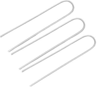 Pinzas De Jardín En Forma De U Grapas de jardín tipo U de alta resistencia, estacas for cercas, pasadores de césped, clavos galvanizados for paisajismo, for sujetar césped, 10, 30 y 50 unidades. Para