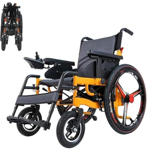 Sedia A Rotelle per Disabili Automobile Anziana Sedia A Rotelle Elettrica Pieghevole Carrozzina Elettrica, Batteria 24V 20Ah