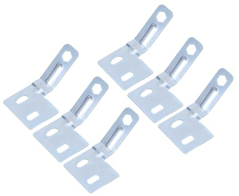 FUTUREORYY Lot de 6 Quincailleries D’alignement pour Portes Pliantes de Placard, Aligneur Métallique Argenté, Outil de Réglage Précis pour Portes Coulissantes, Entretien et Réparation Facile