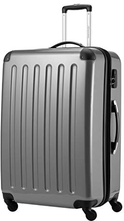 Hauptstadtkoffer ALEX Expanderbar Hårdskal Koffert 75 cm (119 L) med Kodlås – Robust Resväska med 4 Dubbelhjul, silvero