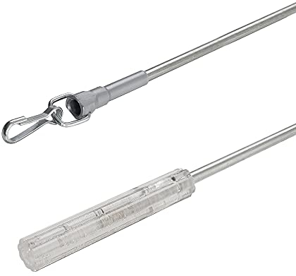 Liedeco Schleuderstab, Bedienstab Chromstahl mit PVC Überzug für Vorhangschiene, 1 Stk L 125 cm