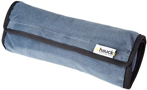 hauck Cushion Me, Grau - 1 Großes Gurtpolster mit Herausnehmbaren Innenkissen für Kinder & Erwachsene 28 x 10 x 7 cm, Einfache Befestigung mit Klettverschluss, Autozubehör