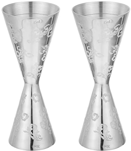 BESTonZON 2pezzi Misurino Cocktail Inossidabile Strumento Per Bar e Misurazione Precisa Per Mixology e Bevande