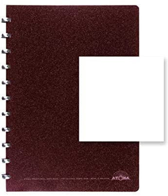 ATOMA Notizbuchsystem - Loden - A4 - rot - Blanco