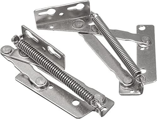Unterstützt Scharnier, Soft-Close-Türdämpfer, Holztürscharnier, 2 x 80-Grad-Federscharniere, Schranktür, anhebbare Klappe, Stütze for Schrank, Küche