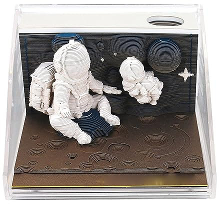 3D-Erinnerungsblock, Kreativer Notizzettel mit 3D-Astronauten-Design, praktisch und dekorativ, für Büro, Zuhause und Schule