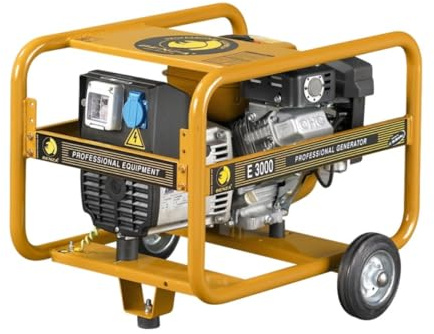 Generador Eléctrico BENZA E3000 – 3,3 kVA – Motor Subaru EX17 Gasolina – Monofásico 230V – Arranque Manual – 3,6 L – Autonomía 3h40 – Profesional y Compacto