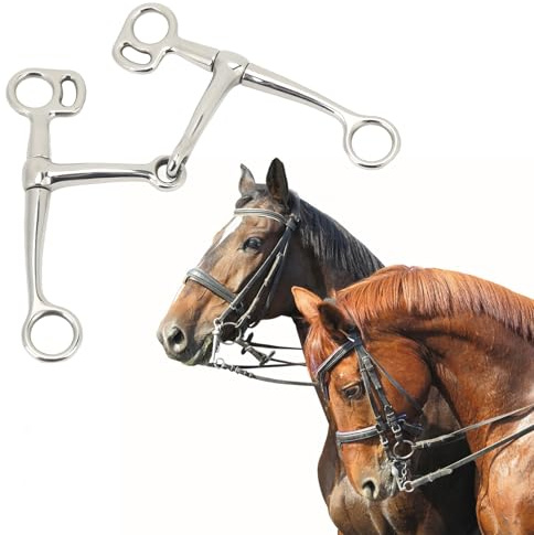 Topyond Mors De Cassage De Cheval en Acier Inoxydable avec Contrôle De Tour, Apparence Exquise, Installation Pratique, Adapté à Une Taille De Bouche De 125mm