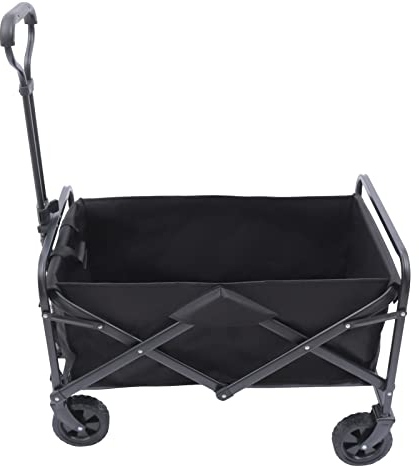 Bollerwagen Faltbar Wagon Cart Breiter Auto-Reifen Gartenwagen Heavy Duty Utility Beach Rad für Garten im Freien Transportwagen Klappwagen
