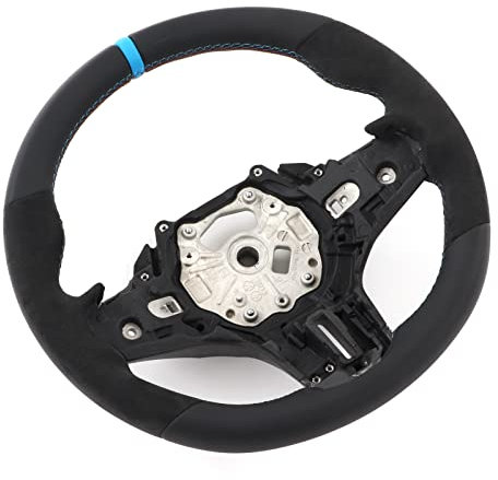 Wildleder-Nähte 32302462910 Rennlenkrad mit Flacher Unterseite für M3 M4 G80 G82 G83 M Sport (Blaue Ausrichtungsmarkierung)
