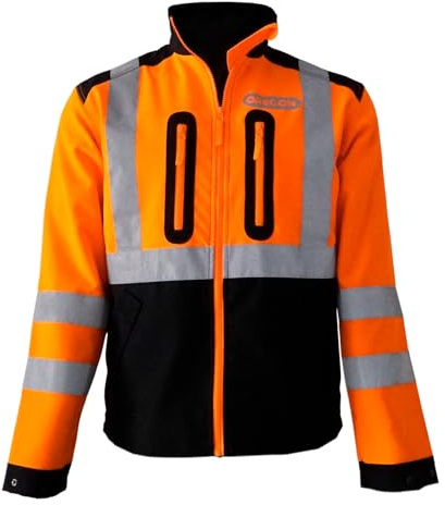 OREGON - Veste Haute Visibilité pour Homme & Femme, Sécurité EPI avec Protection de Classe 3, Veste de Travail Réfléchissante, Tissu Elastique Léger & Respirant, Coloris Orange - Taille M