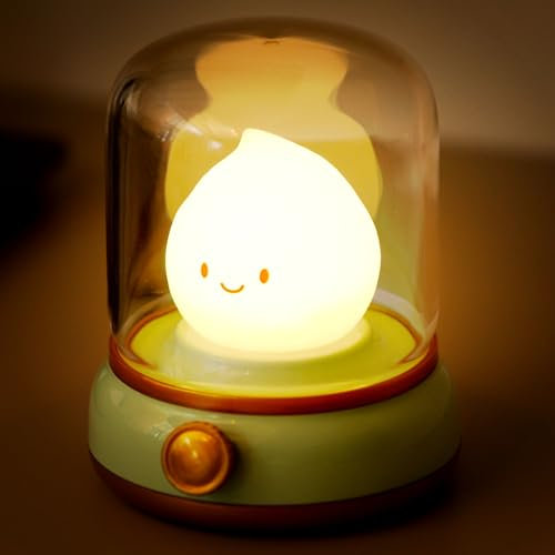 IHALO Carino Luce Notturna Alla Paraffina, Lampada Led da Tavolo, Ricaricabile Luce Notturna Bambini e Adulti, Lampada da Comodino, Lava Lamp, Doccia, Decorazioni Vari Idee Regali le Vacanze Verde