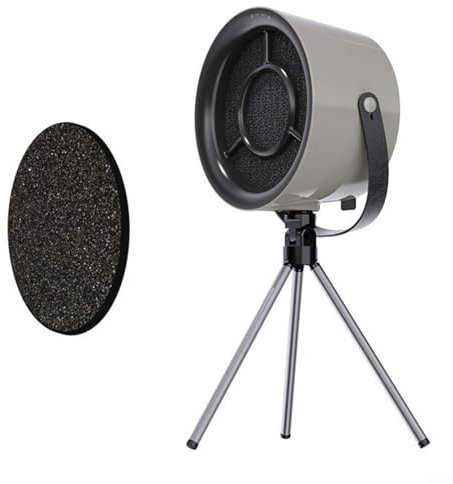 URPIZY Cappa portatile da tavolo con filtri a 3 velocità per cucina, grigliare, cucinare pentole calde e fumo, colore: nero grigio + filtro * 1