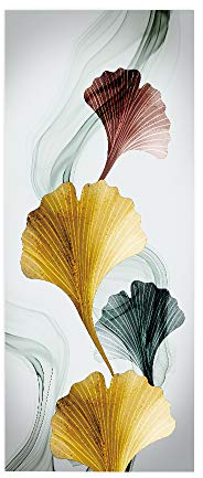 3D Türtapete Türaufkleber Selbstklebend Türfolie Poster Fototapete Türbilder Türtattoos Wasserdichte Tür Stickers für Kinderzimmer Wohnzimmer Badezimmer 80x200 cm Ginkgo Biloba