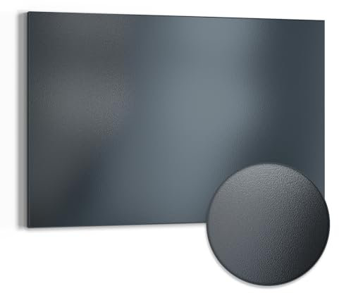 DEQORI Metall Magnettafel | 60x40 cm cm groß | Unifarben - Dunkelgrau | Whiteboard für alle Magnete | Magnetboard Wand-Tafel für Küche & Büro | Design Magnetwand Pinnwand magnetisch