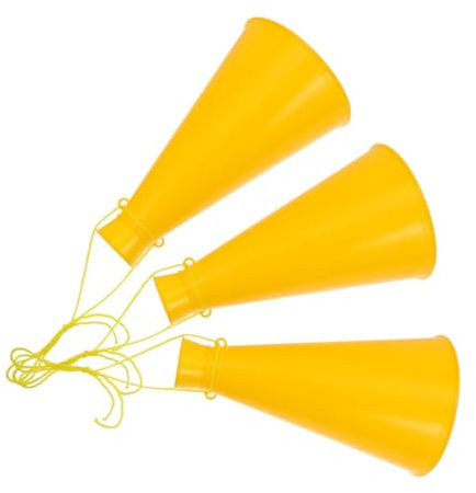Gogogmee 3stücke Cheerleader-Megaphone Aus Abs-Material Glatt Und Robust Für Partys Sportereignisse Geburtstagsfeiern Und Konzerte Leicht Zu Reinigen Und Wiederverwendbar