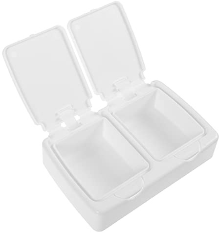 UPKOCH Caja Organizadora de Algodón para Maquillaje con Tapa de Presión, Plástico Blanco, Ahorro de Espacio Adecuado para Sala de Estar y Tocador