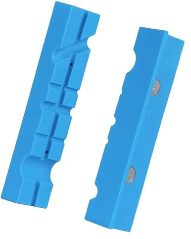 Vocdikficy Schraubstockbackenpolster 5, 1 Paar Weiche Backen für Schraubstöcke, Universelle Backenabdeckungen, Mehrrillen-Design, zum Spannen Von Metall und Kunststoff