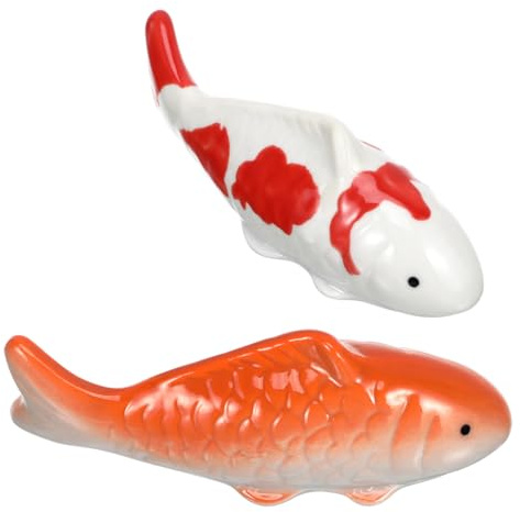 CLISPEED 2pcs Artificial Floating Fish for Aquarium Ornament, Mini Pond, Fish Tank Decoration