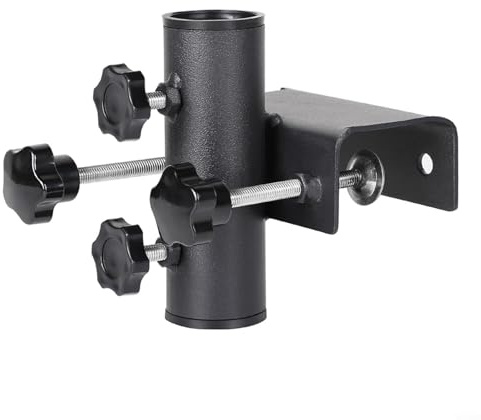 Alanmoship Heavy Duty Balcony Umbrella Holder,Umbrella Holder Clamp For Deck Railing, Balcony,Outdoor Courtyard, Fences Space-Saving, Secure & Sturdy Post Corner Mount