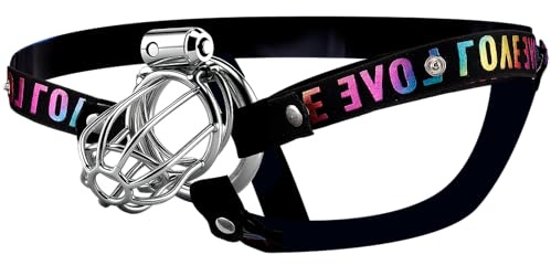 New Edelstahl PA Peniskäfig Sexspielzeug-Sets Doppeltem Design Penisring Anti-Escape CB Käfig Metall Keuschheitskäfig Keuschheitsgürtel BDSM Bondage Fetisch Keuschheit Sexspielzeug für Männer