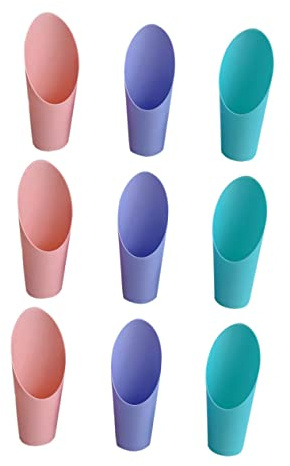 Toddmomy Set 9 Palette in Plastica per Terriccio e Secchi da Giardinaggio, Strumenti Manuali per Trapianto e Coltivazione, Manico Cilindrico Protettivo, per Ragazzo Ragazza Colore Casuale