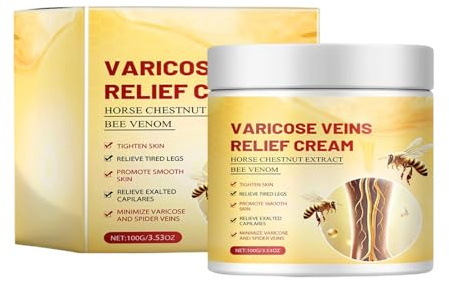 Astralong 100g Crema al Veleno d'ape per Vene Varicose | Crema Riparatrice Veleno d'api per Articolare, Pomata al VEleno d'ape per il Sollievo delle Varicose Ragnatela