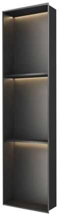 Doccia in acciaio inox con illuminazione a LED, impermeabile, soluzione salvaspazio per docce e vasche da bagno moderne