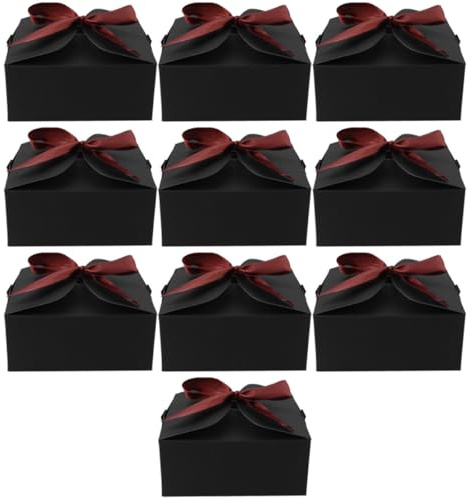 HONITANO 10 Stück Teiliges Kraftpapier Geschenkbox Stabile Quadratische Schachteln mit Nesting funktion Umweltfreundliche Verpackung für Geschenke Platzsparend und Elegant