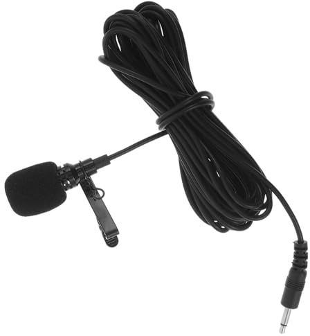 Cabilock Microfono a Clip per Sassofono Professionale a Condensatore Omnidirezionale Cavo Lungo Fissaggio Sicuro a Bavero Anti-Interferenza per Registrazione Strumenti a Fiato e