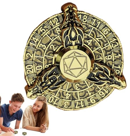 Metalltärningar, tärningar, bärbar polyhedral draktärningssats, fidget | roulette spinner, rollspel, metall för bordsspel tillbehör