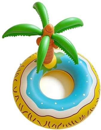 Riesige aufblasbare Wasserlounge – XXL Tropische Palmeninsel, schwimmendes Sonnenstuhl-Set, Meeresfloß-Entspannungsplattform | Aquatic Hydro Leisure Vacation Resort Deckside Floatation Dock Pier Zone