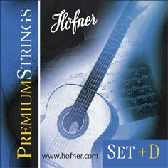 Höfner HÖFNER HPS-Set+D Premium High Tension E1-E6 Nylon-Saiten für Konzertgitarre