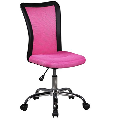 AMSTYLE Kinder-Schreibtischstuhl Salerno für Kinder ab 6 mit Lehne Rollen Kinder-Drehstuhl Kinder-Bürostuhl ergonomisch höhenverstellbar Jugendstuhl für Mädchen Jungen Pink Kinderzimmerstuhl
