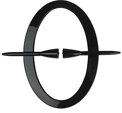 Gardinenspange - Raffspange - Dekospange für Gardinen - oval 10 x 17 cm Innenmaß - schwarz