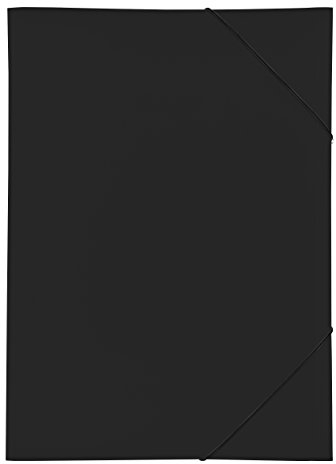 Pagna 21638-01 Gummizugmappe PP 3 Einschlagklappen, A3 schwarz