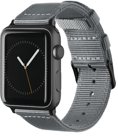 Archer Watch Straps - Premium Nylon Straps for Apple Watch (Gray, Black, 40/41/42mm)