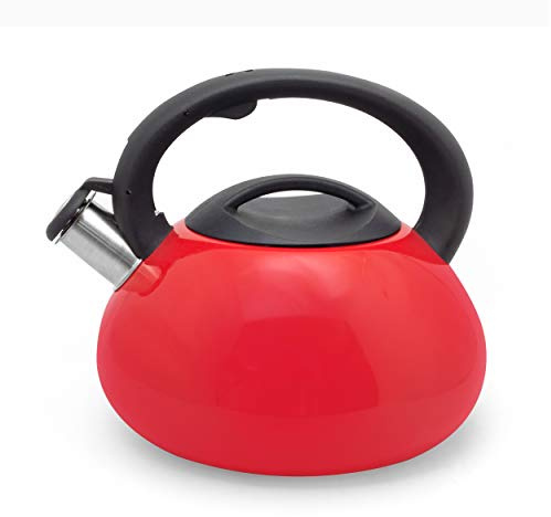 3 Qt Stainless Steel Tea Kettle Red