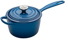 Le Creuset Signature 21181162002430 Marsella - Cacerola redonda (hierro fundido, diámetro de 16 cm, 1,5 L, apta para todo tipo de fuegos, inducción, 2,372 kg)