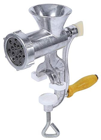 Beef Grinder- Samfox Beef Grinder Meat Mincer - Aluminium Alloy Hand Operate Home Meat Grinder Sausage Beef Mincer Table Kitchen Tool