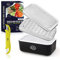KitchenBe1 - Reibe Edelstahl und Box mit Deckel & Schäler, Aufbewahrungsbox mit schützenden Gummifüßen, Küchenreibe Käsereibe Gemüsereibe, ideal für Käse- Obst- und Gemüse-Liebhaber, Schwarz