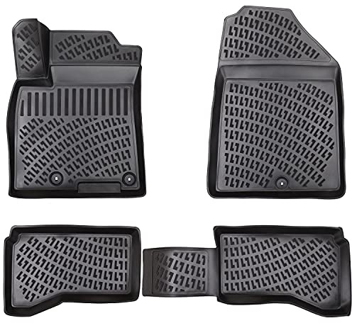 Design 3D Gummimatten Set für Hyundai IONIQ ab 2016 | Extra hoher 5cm Rand