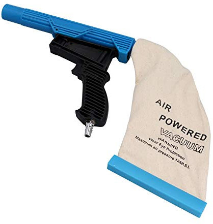 Pistolet d'aspiration à air comprimé avec buse de 30 mm + sac à poussière réutilisable