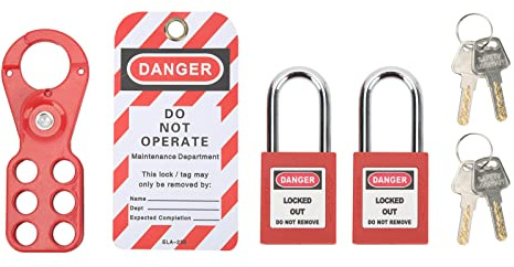 Sonew Lockout Tagout Kit, Lockout Tagout Schlösser Set, Elektrisches Lockout Tagout Kit, Sicherheitsvorhängeschlösser, mit Sicherheitsbügel Vorhängeschloss,(1,5 Zoll/38 mm Bügel)