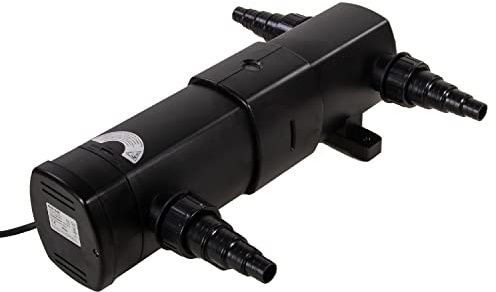 AquaForte - GUV-236 UV-C 36W, Max. Teich 45m³, Durchfluss 6m³/h | Quick Lock-Anschluss, 3 Schlauchtüllen 20/25/32/40mm, UV-Visier, Helix-Form Innenraum